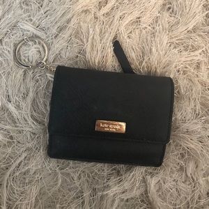 Kate spade black key chain wallet